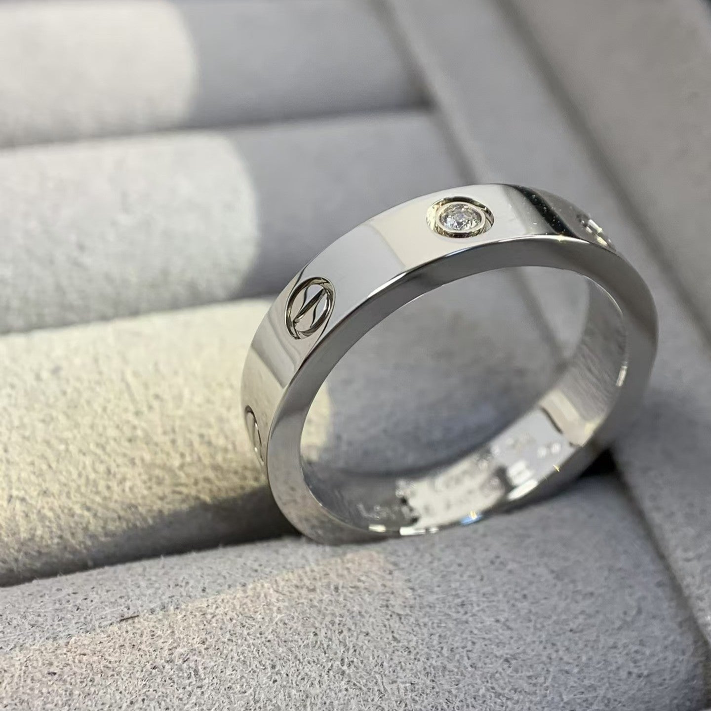 [Everoly JW]Liebesring 4mm 1 Diamant Silber