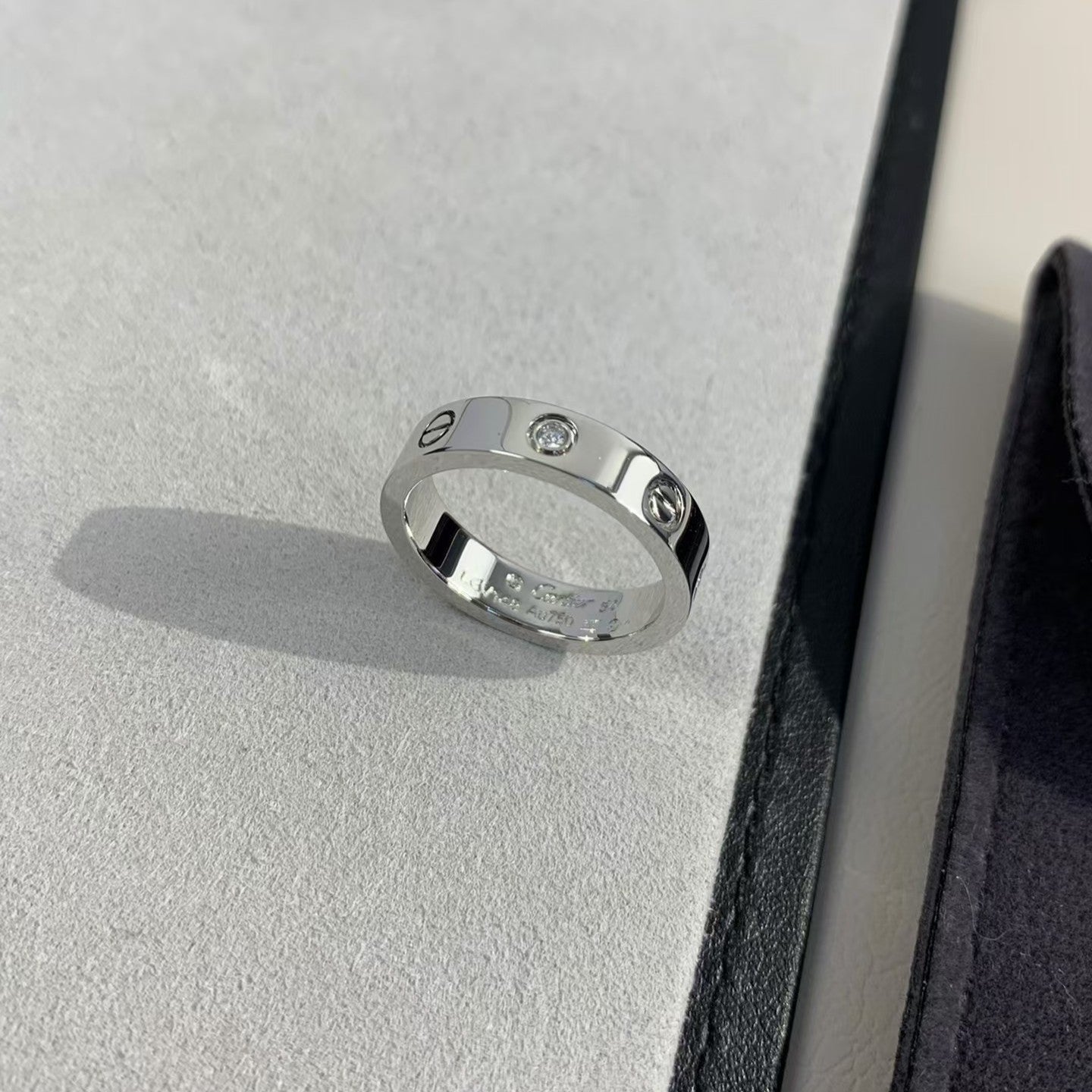 [Everoly JW]Liebesring 4mm 1 Diamant Silber