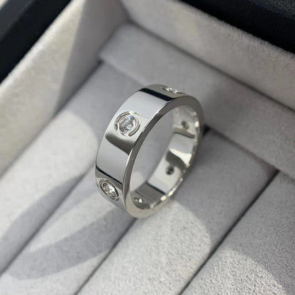 [Everoly JW]Liebesring 5,5 mm 6 Diamanten Silber