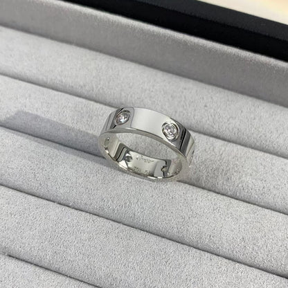 [Everoly JW]Liebesring 5,5 mm 6 Diamanten Silber
