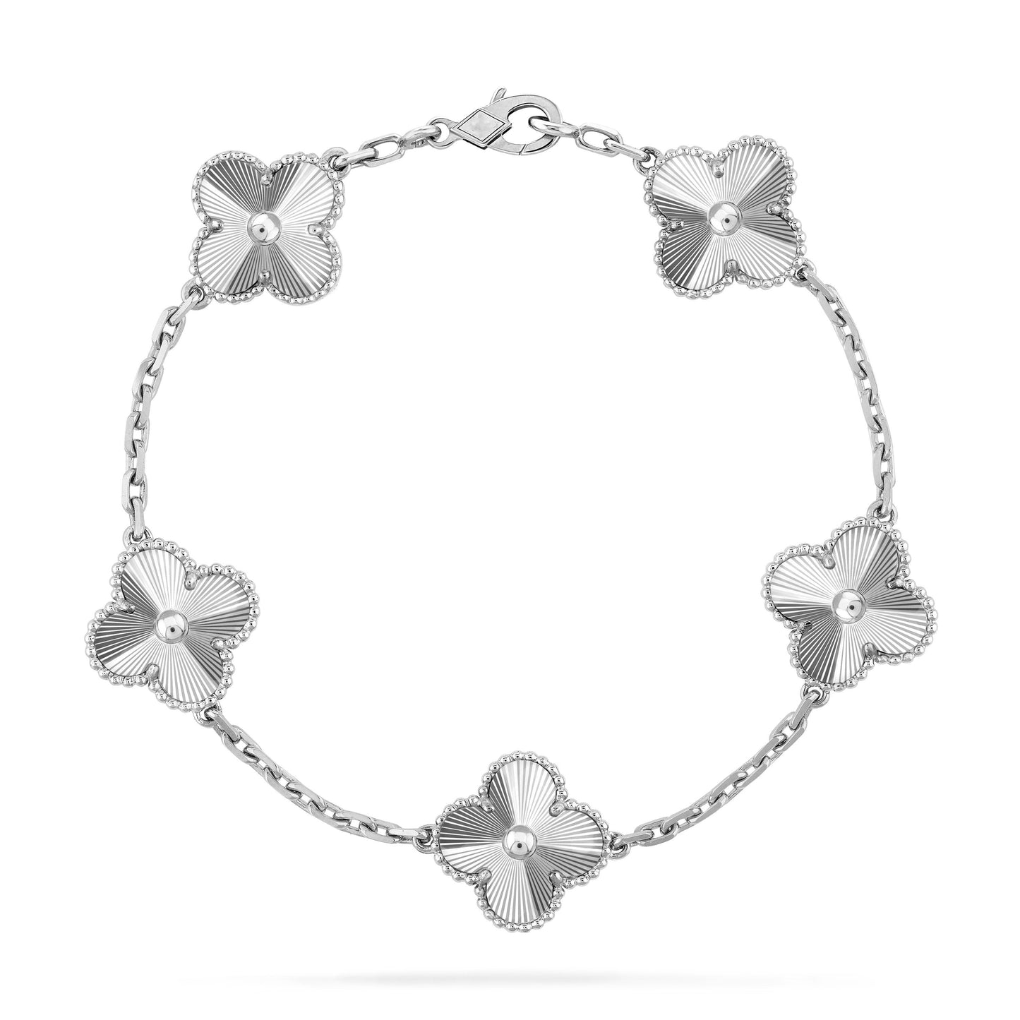 [Violet JW]CLOVER SILVER 5 MOTIFS BRACELET