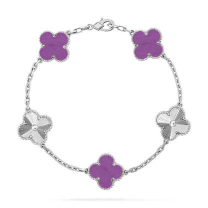 [Everoly JW]  CLOVER 5 MOTIF VIOLET BRACELET COLLECTION
