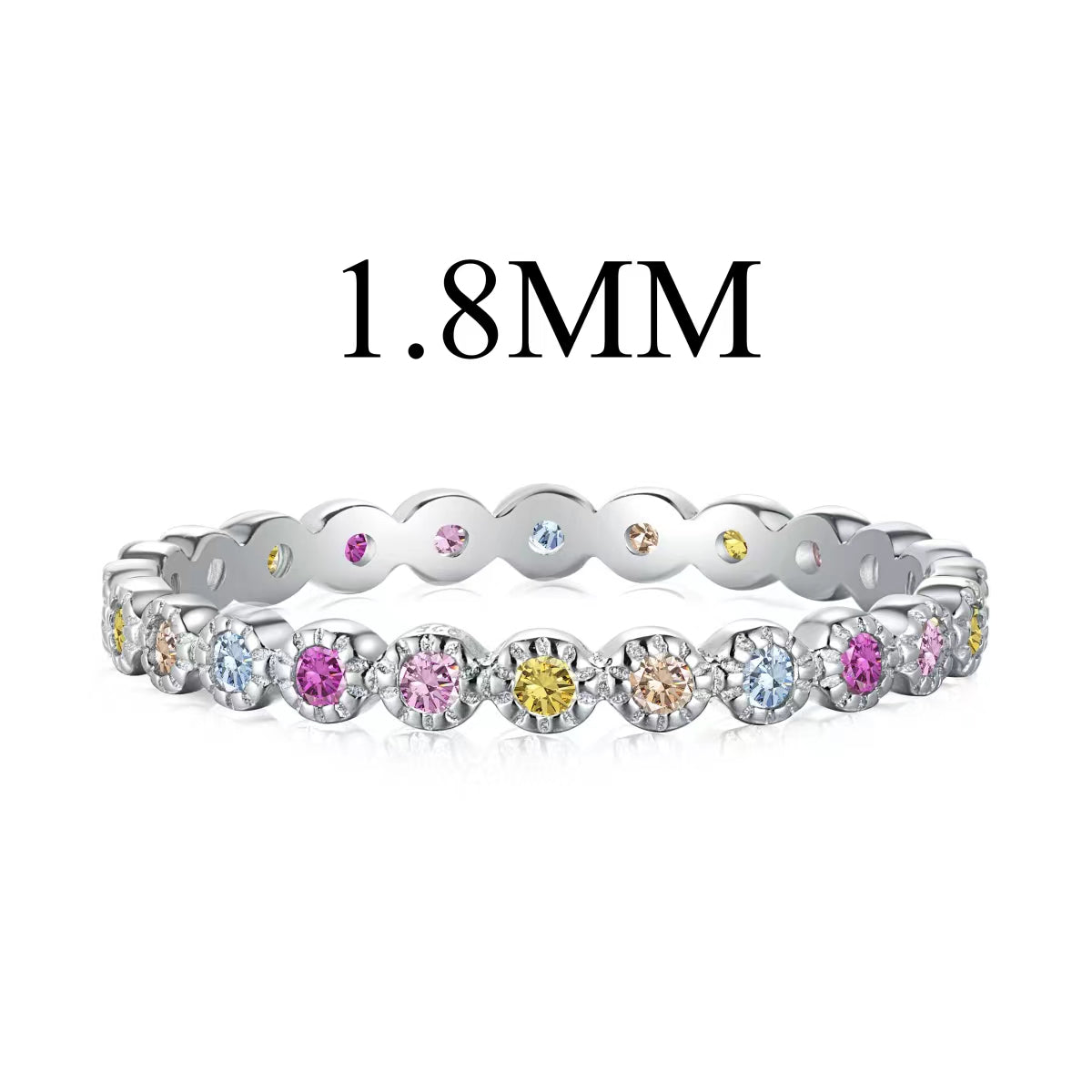 [Violet JW]Unique Scintillating Round Cut Daily Ring