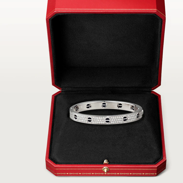 [Everoly JW]LOVE BRACELET 6.1MM DIAMOND-PAVED CERAMIC