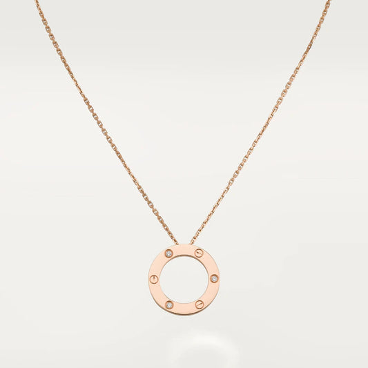 [Everoly JW]LOVE NECKLACE 16MM 3 DIAMONDS