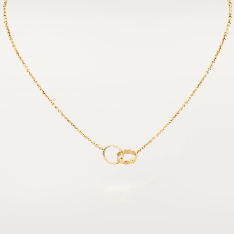 [Everoly JW]LIEBESHALSKETTE DOPPELRING GOLD