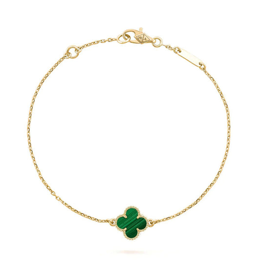 [Everoly JW]CLOVER BRACELET MALACHITE 1 MOTIF