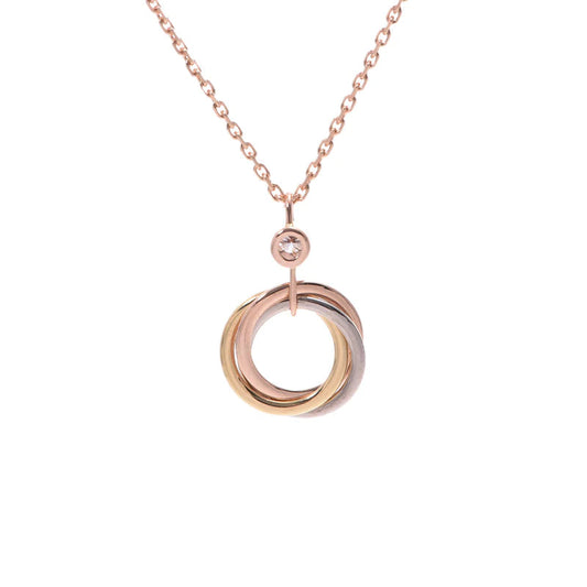 [Everoly JW]TRINITY SILVER GOLD PINK GOLD NECKLACE
