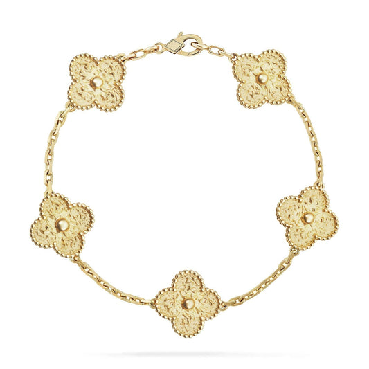[Everoly JW]CLOVER 5 MOTIFS BRONZING BRACELET
