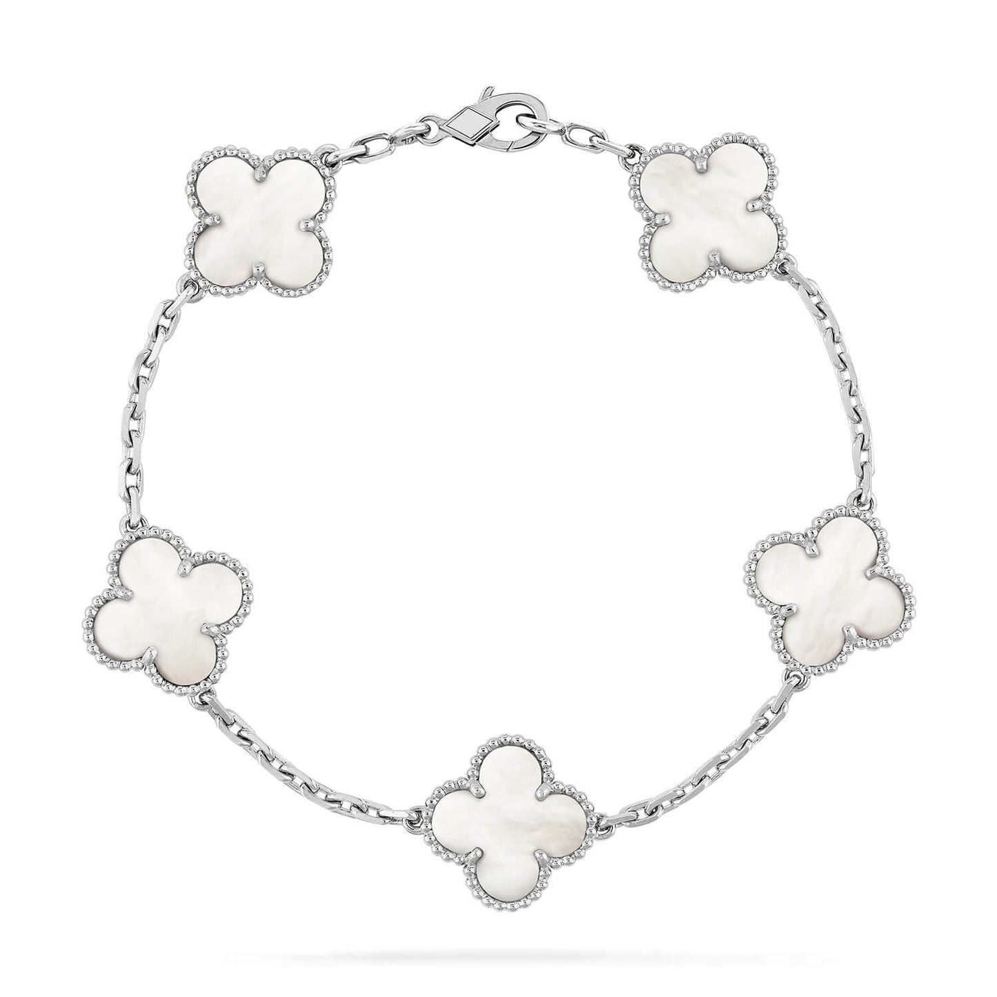 [Violet JW]CLOVER SILVER MOP 5 MOTIF BRACELET
