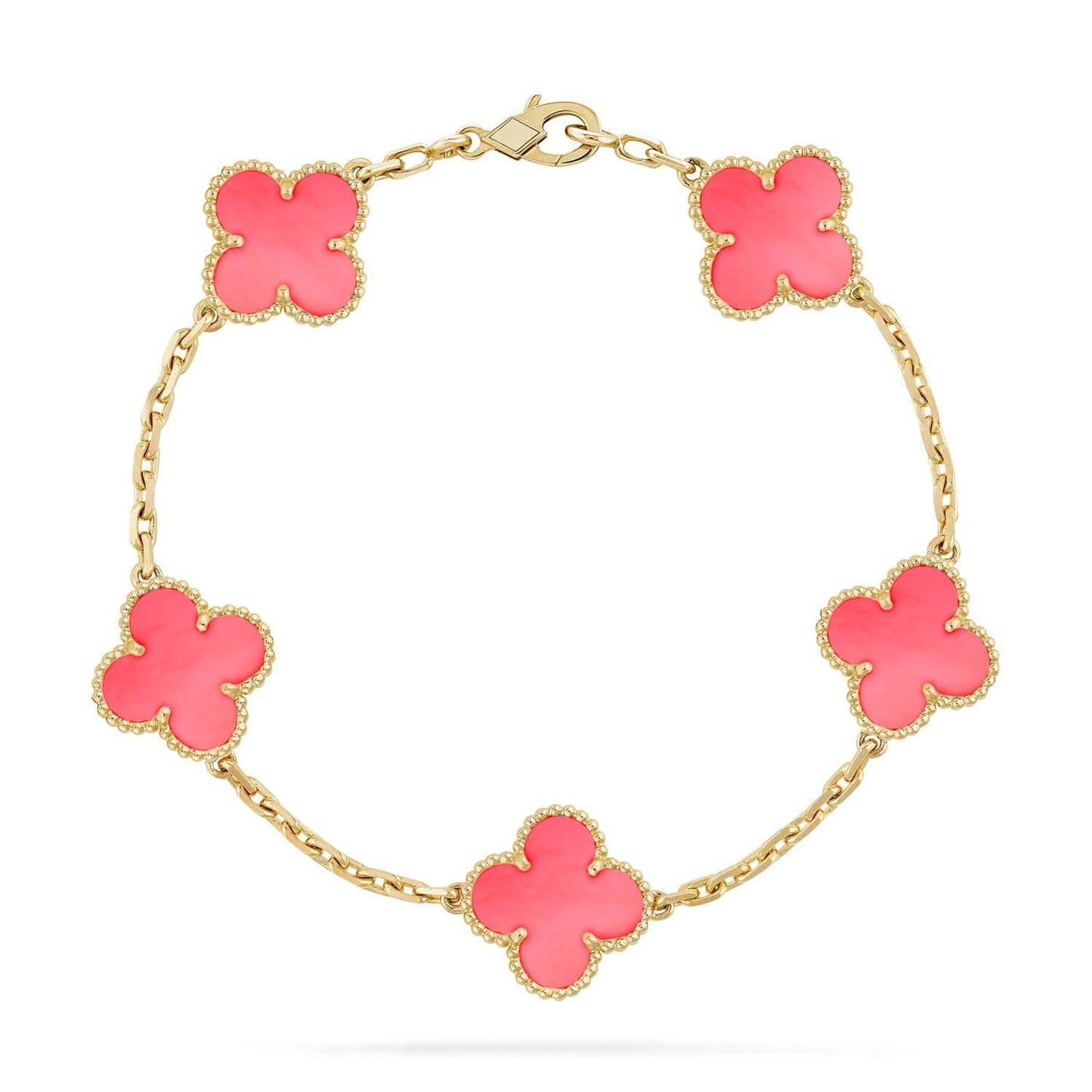 [Violet JW]CLOVER 5 PINK MOP BRACELET