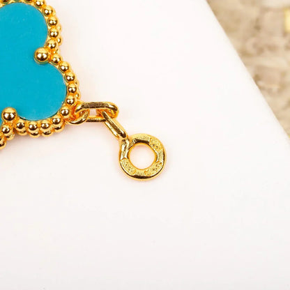 [Everoly JW]  CLOVER 5 MOTIF TURQUOISE BRACELET COLLECTION