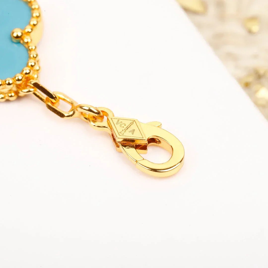 [Everoly JW]  CLOVER 5 MOTIF TURQUOISE BRACELET COLLECTION