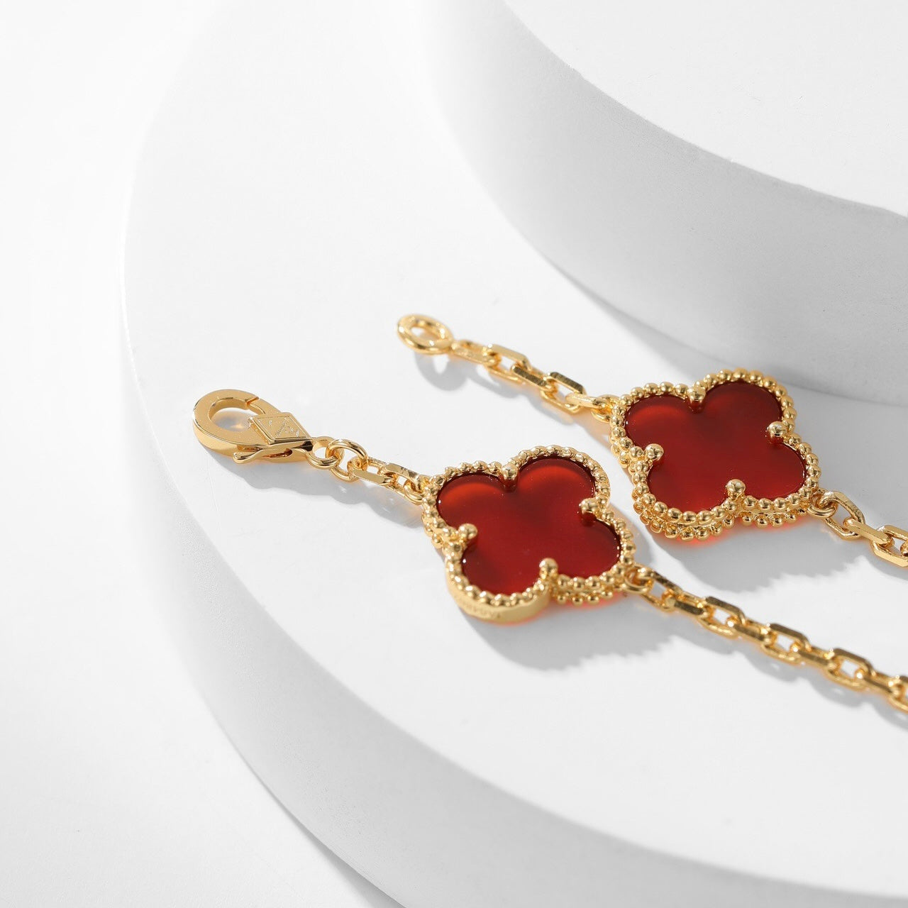 [Everoly JW]CLOVER 10 MOTIVE KARNEOL HALSKETTE