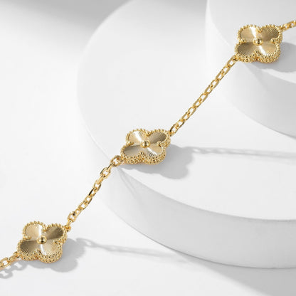 [Everoly JW]CLOVER 10 MOTIFS LASER NECKLACE