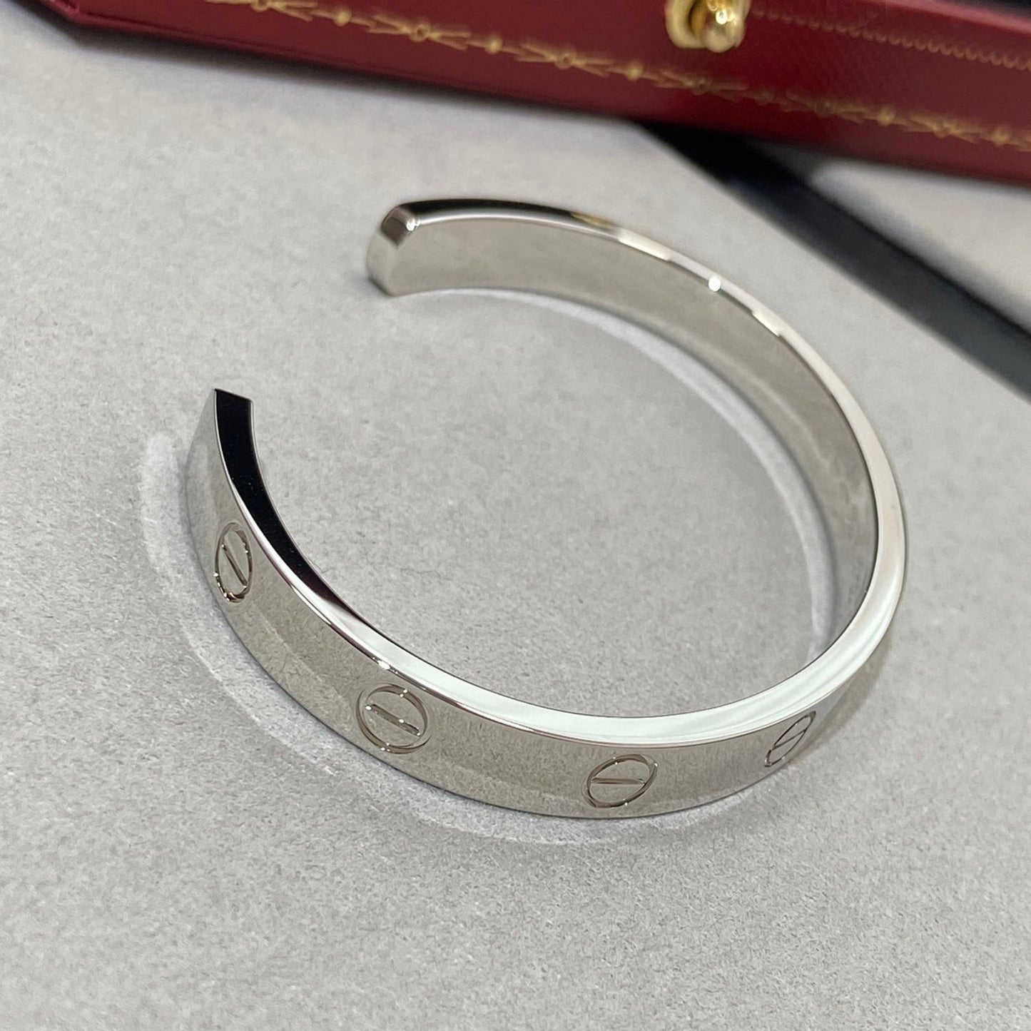 [Everoly JW] Liebesarmband, 6,1 mm, 1 Diamant, offene Manschette 