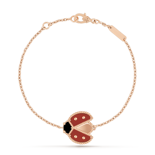 [Everoly JW]LUCKY SPRING 1 MOTIF PINK GOLD BRACELET