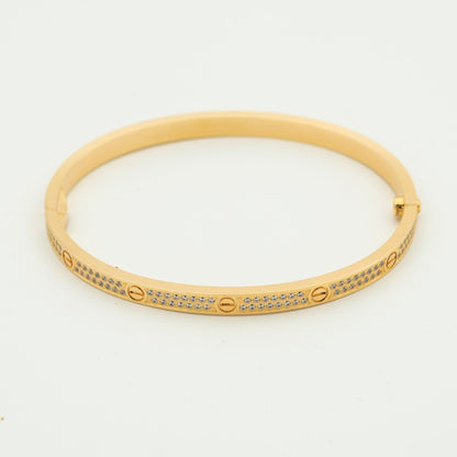 [Everoly JW]LOVE BRACELET 3.65MM DIAMOND-PAVED