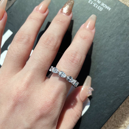 [Violet JW]Exquisite Pear Cut Tennis Ring