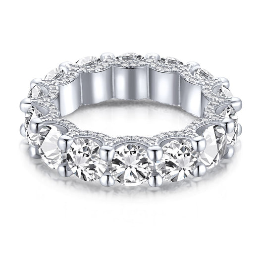 [Violet JW]Gorgeous Round Cut Tennis Ring