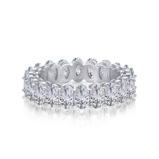 [Violet JW]Ornate Oval Cut Tennis Ring