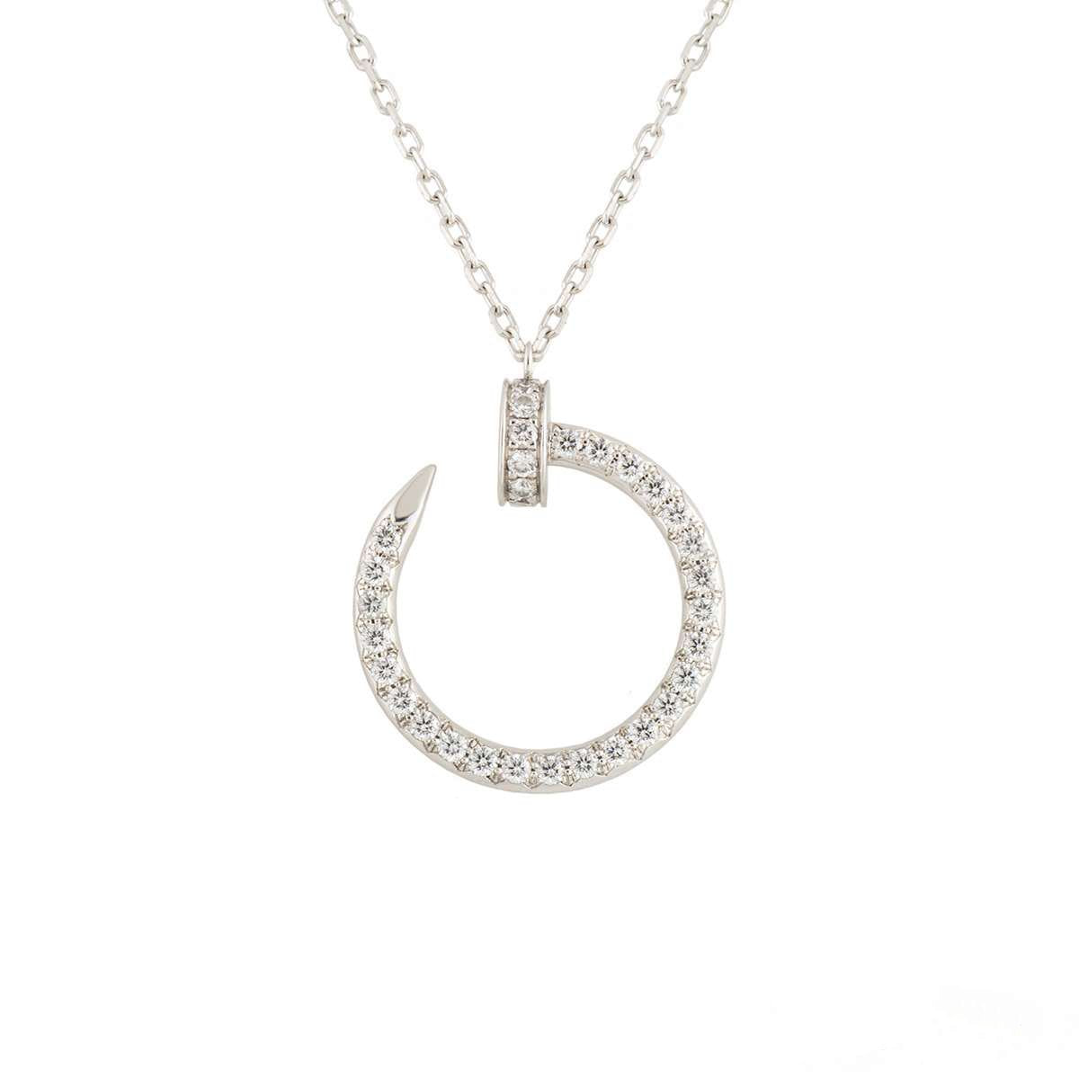 [Everoly JW]JUSTE NECKLACE SILVER DIAMONDS