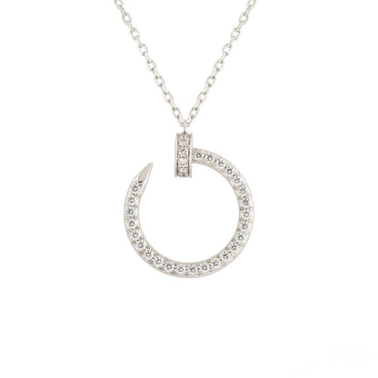 [Everoly JW]JUSTE NECKLACE SILVER DIAMONDS