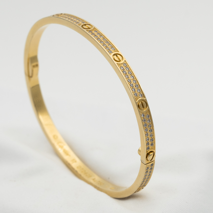 [Everoly JW]LOVE BRACELET 3.65MM DIAMOND-PAVED