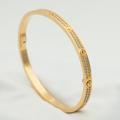 [Everoly JW]LOVE BRACELET 3.65MM DIAMOND-PAVED