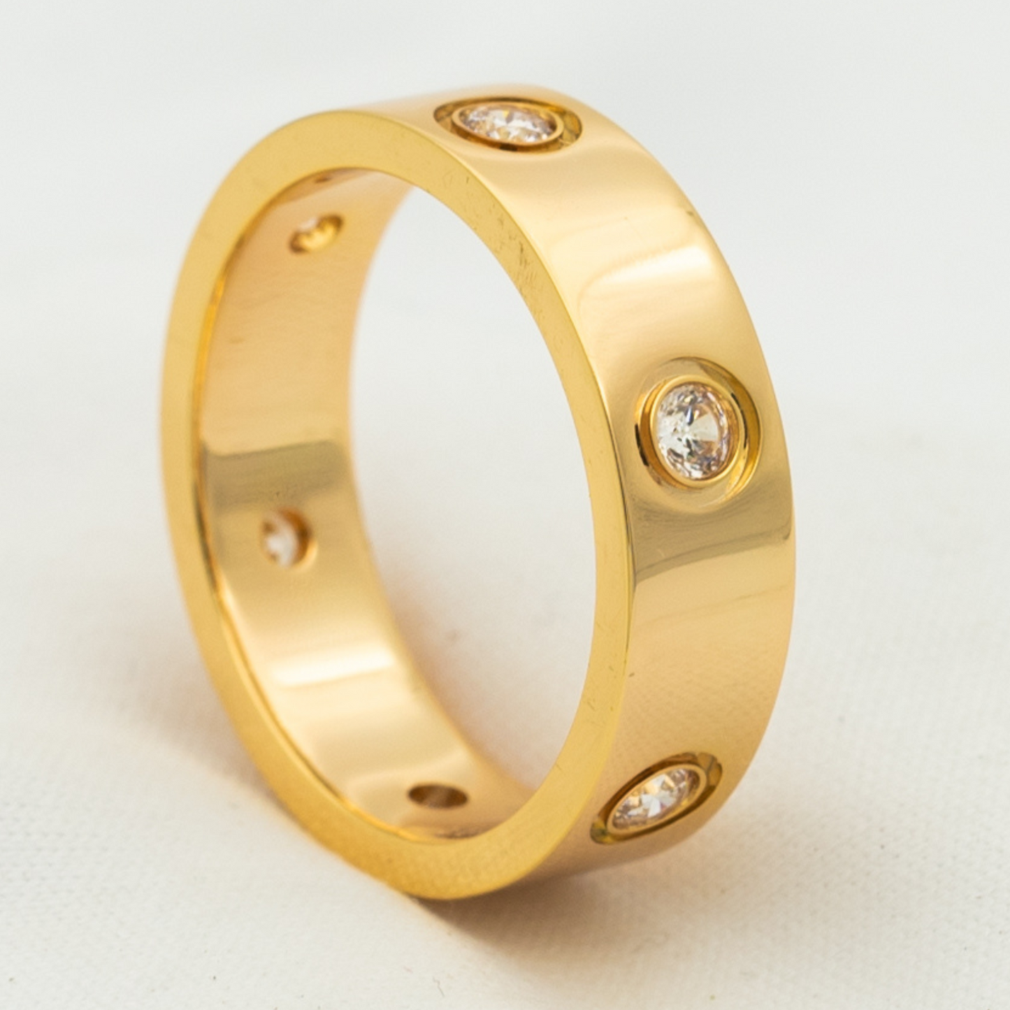 [Everoly JW] Liebesring 5,5 mm 6 Diamanten Roségold