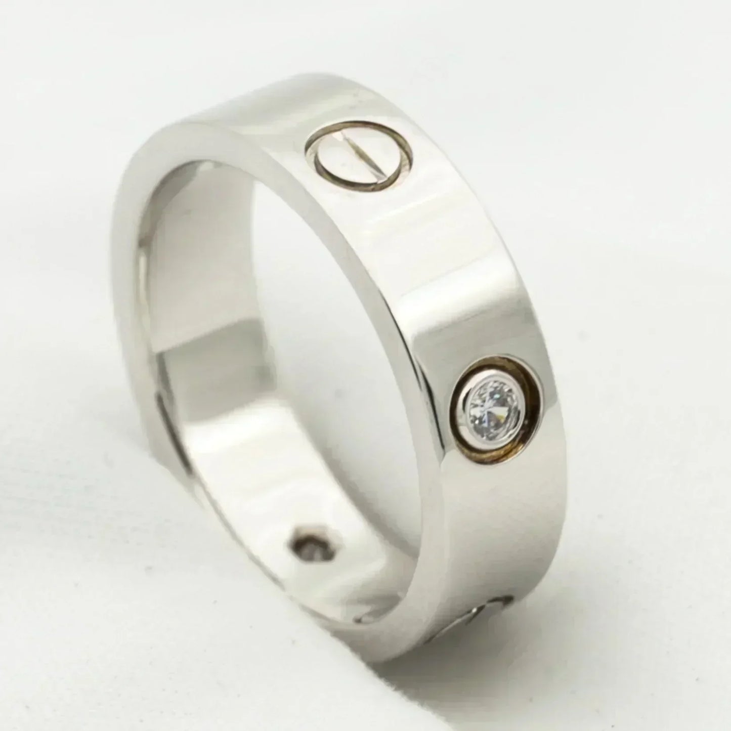 [Everoly JW]Liebesring 5,5 mm 3 Diamanten Silber
