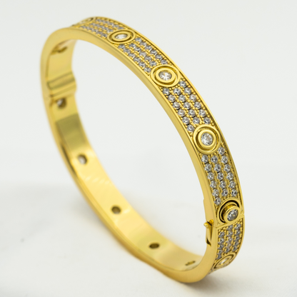 [Everoly JW]LOVE BRACELET 6.1MM DIAMOND-PAVED 10 BIG DIAMONDS