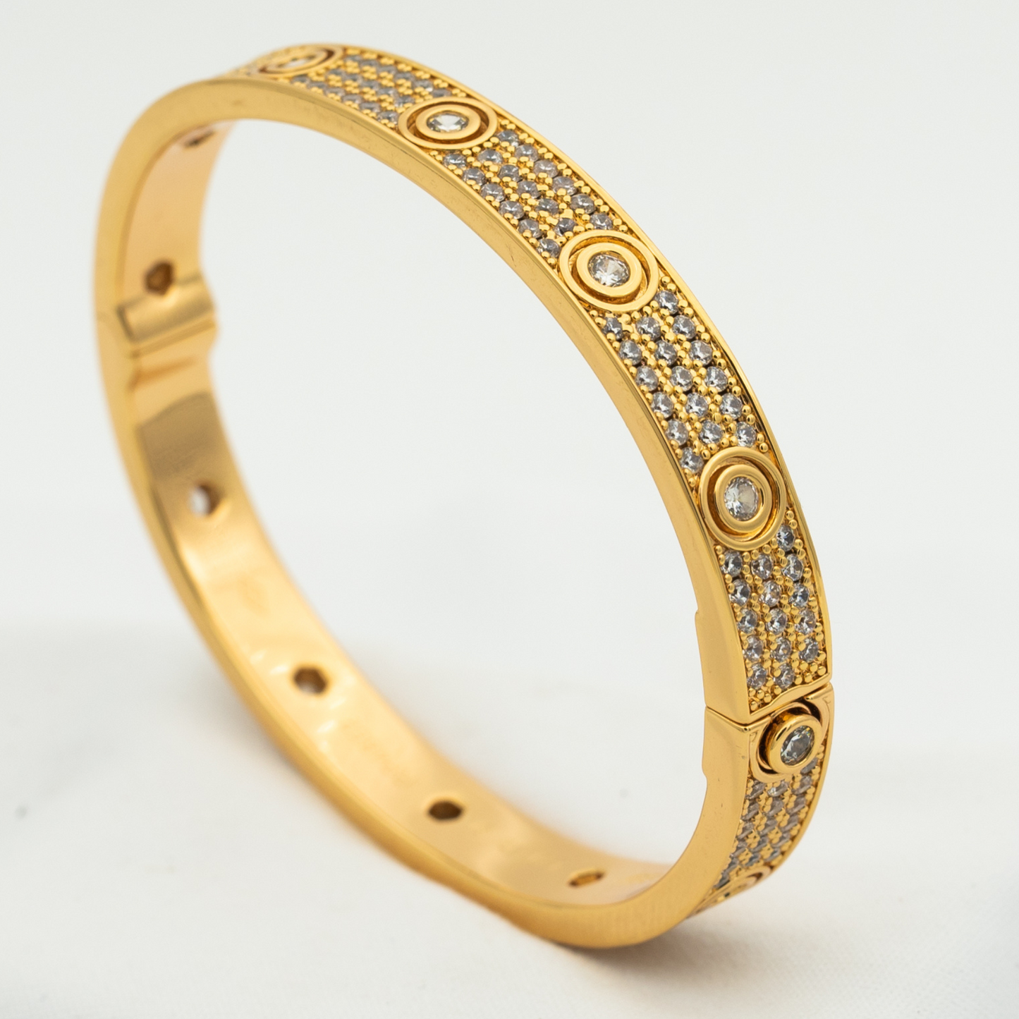 [Everoly JW]LOVE BRACELET 6.1MM DIAMOND-PAVED 10 BIG DIAMONDS