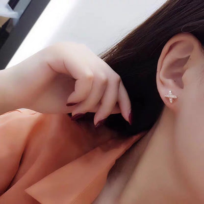 [Everoly JW]JEUX DE GOLD DIAMOND EARRINGS