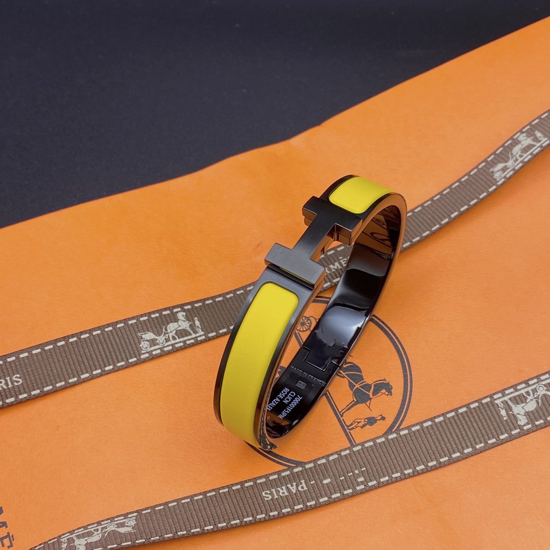 [Everoly JW]CLIC HM SO BLACK YELLOW BRACELET