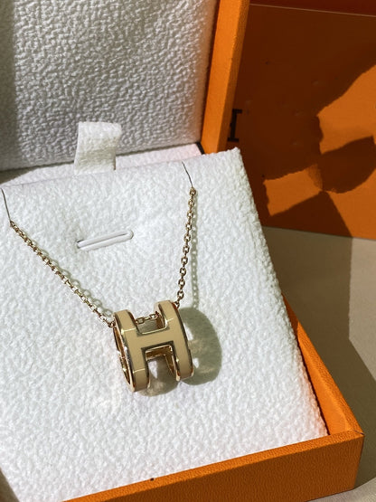 [Everoly JW]HM CLIC YELLOW ENAMEL GOLD NECKLACE