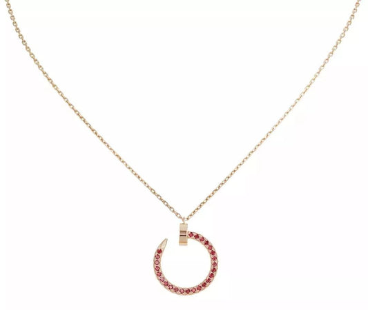[Everoly JW]JUSTE NECKLACE GOLD RED DIAMONDS