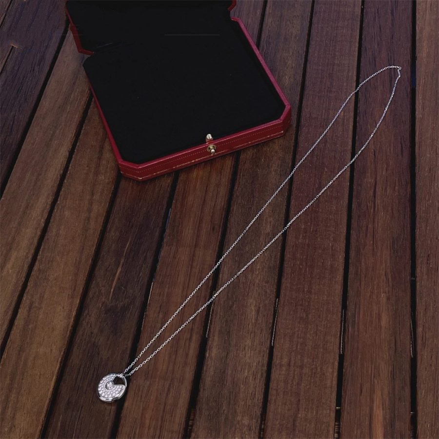 [Everoly JW]AMULETTE SILVER FULL DIAMOND NECKLACE