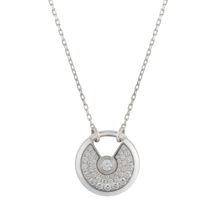 [Everoly JW]AMULETTE SILVER FULL DIAMOND NECKLACE