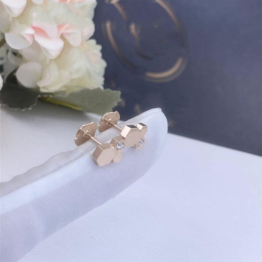 [Everoly JW]BEE LOVE PINK GOLD DIAMOND EARRINGS