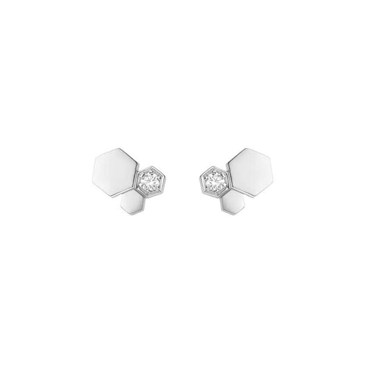 [Everoly JW]BEE LOVE SILVER DIAMOND EARRINGS