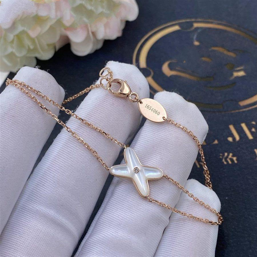[Everoly JW]JEUX BRACELET WHITE MOP PINK GOLD 1 DIAMOND