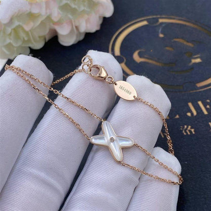 [Everoly JW]JEUX BRACELET WHITE MOP PINK GOLD 1 DIAMOND