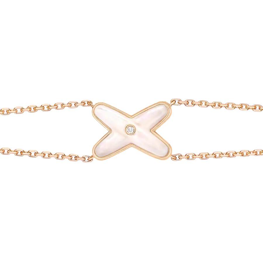 [Everoly JW]JEUX BRACELET WHITE MOP PINK GOLD 1 DIAMOND