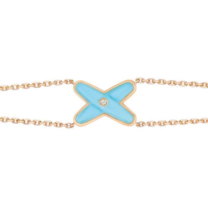 [Everoly JW]JEUX BRACELET TURQUOISE PINK GOLD 1 DIAMOND