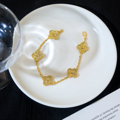 [Violet JW]CLOVER 5 MOTIFS BRONZING BRACELET