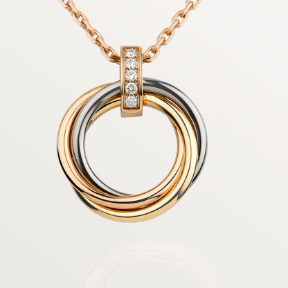 [Everoly JW]TRINITY NECKLACE GOLD  DIAMONDS