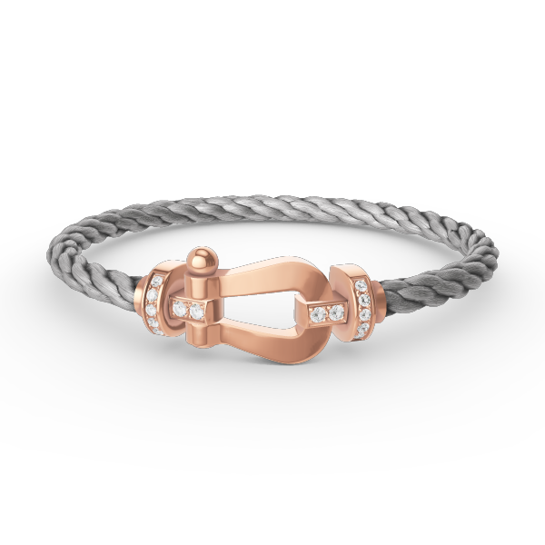 [Everoly JW]FORCE GROSSES HUFEISEN-HALBDIAMANTARMBAND ROSÉGOLD