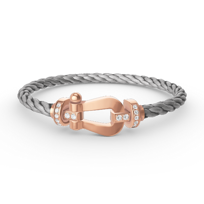 [Everoly JW]FORCE GROSSES HUFEISEN-HALBDIAMANTARMBAND ROSÉGOLD
