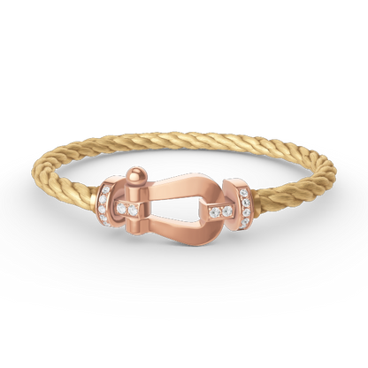 [Everoly JW]FORCE GROSSES HUFEISEN-HALBDIAMANTARMBAND ROSÉGOLD
